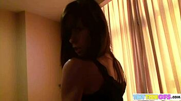 Brooke skye demonstrates small tits and gentle rubbing