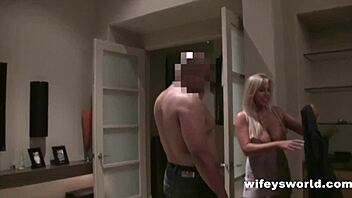 Wifey pounded by huge cock, struggles swallowing cum