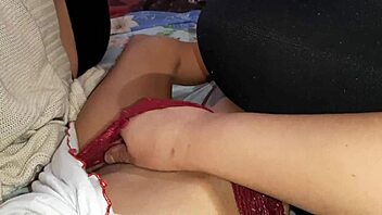 Roommates engage in lesbian sex while watching a movie