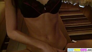 Brooke skye demonstrates small tits and gentle rubbing