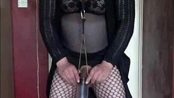 Amateur sissy crossdresser swallows piss and enjoys it