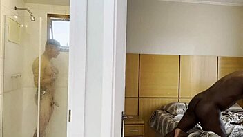 My cousin Gabriel Hot spied on me and my boyfriend having anal sex, then came in his mouth secretly.