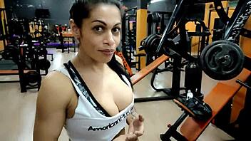 big booty venezuelan rides hard after gym workout session