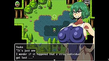 yuka fucks in swimsuit by the forest pond