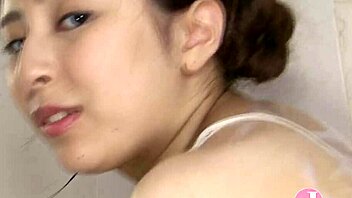 Cute Asian babe with a big ass gets wet and wild in the shower