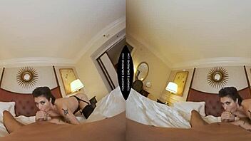 Wow! Sexy Petite Brooklyn Gray Handles Big Black Cock!