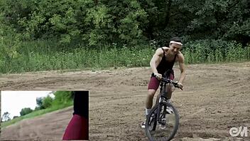 feeling so aroused in cycling shorts, getting my ass fucked with a plug, it's pure ecstasy