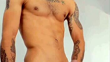 Masturbation with a massive cock and explosive climax