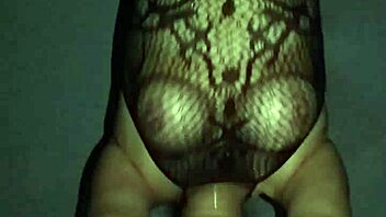 this mexican wife's big tits bouncing in fishnets, so curvy and chubby