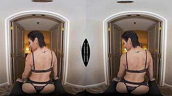 Wow! Sexy Petite Brooklyn Gray Handles Big Black Cock!