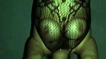 this mexican wife's big tits bouncing in fishnets, so curvy and chubby