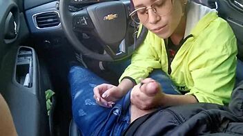 Paid Indriver Fare with a Quick Outdoor Handjob