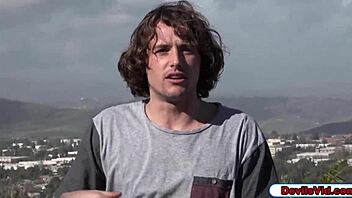 Ebony Babe Devours White Poolboy!