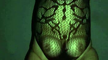 this mexican wife's big tits bouncing in fishnets, so curvy and chubby