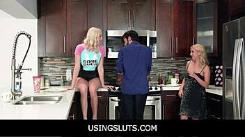 Big tits blonde teen moans during free use