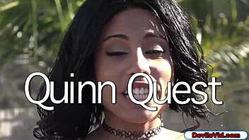 Ebony Babe Devours White Poolboy!