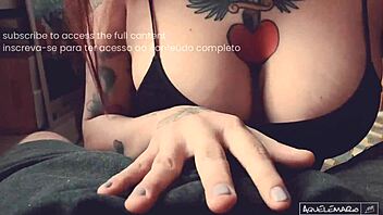Titty Fuck and Cum: A Tight Fit on Tattooed Boobs