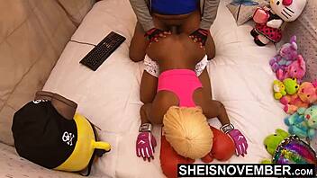 Cute blonde enjoys rough session in bedroom with big dick