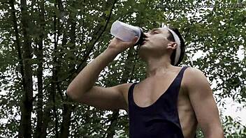 feeling so aroused in cycling shorts, getting my ass fucked with a plug, it's pure ecstasy