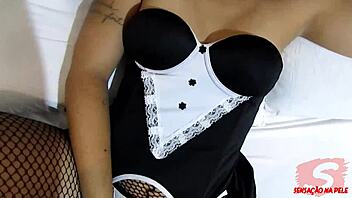 hey, my brazilian maid teased me until i came inside her tight pussy