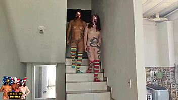 two stunning prostitutes lick each other on a sunny balcony this sunday with marcio baiano, eliane furacao, and lorrany exotica