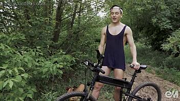 feeling so aroused in cycling shorts, getting my ass fucked with a plug, it's pure ecstasy