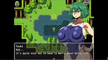 yuka fucks in swimsuit by the forest pond