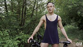 feeling so aroused in cycling shorts, getting my ass fucked with a plug, it's pure ecstasy