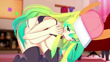 Miss Kobayashi's Dragon Maid: Anime Girlfriend Gives a Pleasurable Handjob