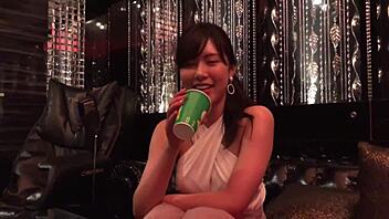 Bold Stunning Japanese Aya in Erotic Lingerie with Double Cumshots