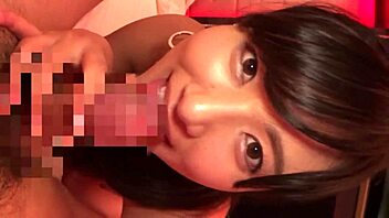 Bold Stunning Japanese Aya in Erotic Lingerie with Double Cumshots