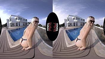 Explore virtual taboo adventures in summer vibes with blonde characters and orgasmic scenes.