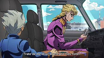 Jojo's bizarre adventure golden wind episode 1 in portuguese