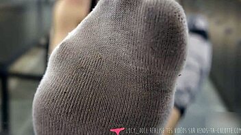 French beauty's femdom skills will make you wedge her socks