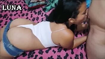 Venezuelan amateur rides a partner in cowgirl position before switching to doggystyle