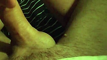 Homemade couple sucks cock and cums on natural tits