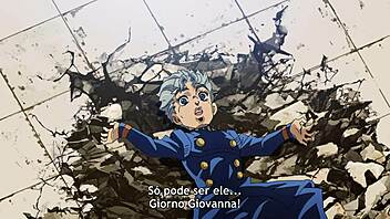 Jojo's bizarre adventure golden wind episode 1 in portuguese
