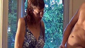 Old skank caught watching a man jerk off in public reality