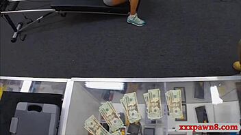 ebony gym trainer gets drilled by pawn dude at shop