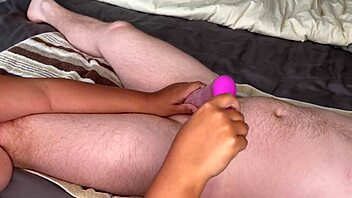 Vibrator play leads to explosive climax in BDSM video