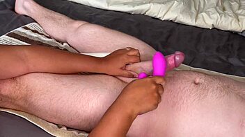 Vibrator play leads to explosive climax in BDSM video