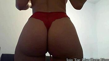 Blonde's big ass fucked hard on cam.