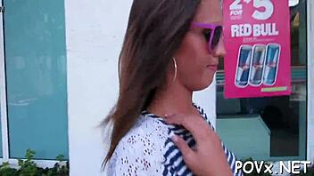 nasty teen girl loves licking her partner's balls every chance she gets