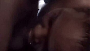 plump ebony woman performs oral in homemade setting