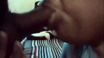 plump ebony woman performs oral in homemade setting