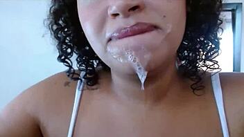 saliva fetish exploration in casual setting