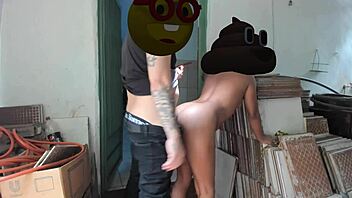 My wife gives a big ass blowjob to a neighbor