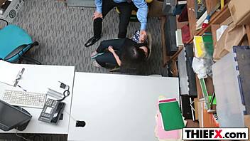 Teen thief gets a hard lesson in office discipline