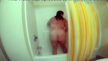 Amateur MILF takes a shower in this homemade video