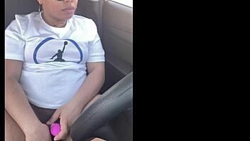 Blacked out MILF gets caught in public with sex toy